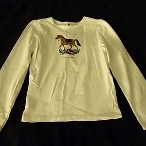 Janie and Jack girl's horse shirt